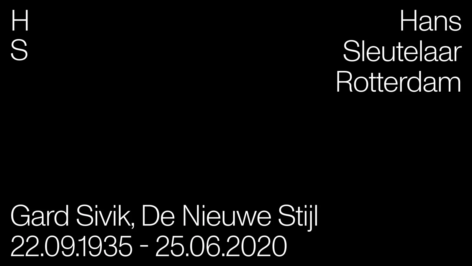 Art Archive — Hans Sleutelaar
