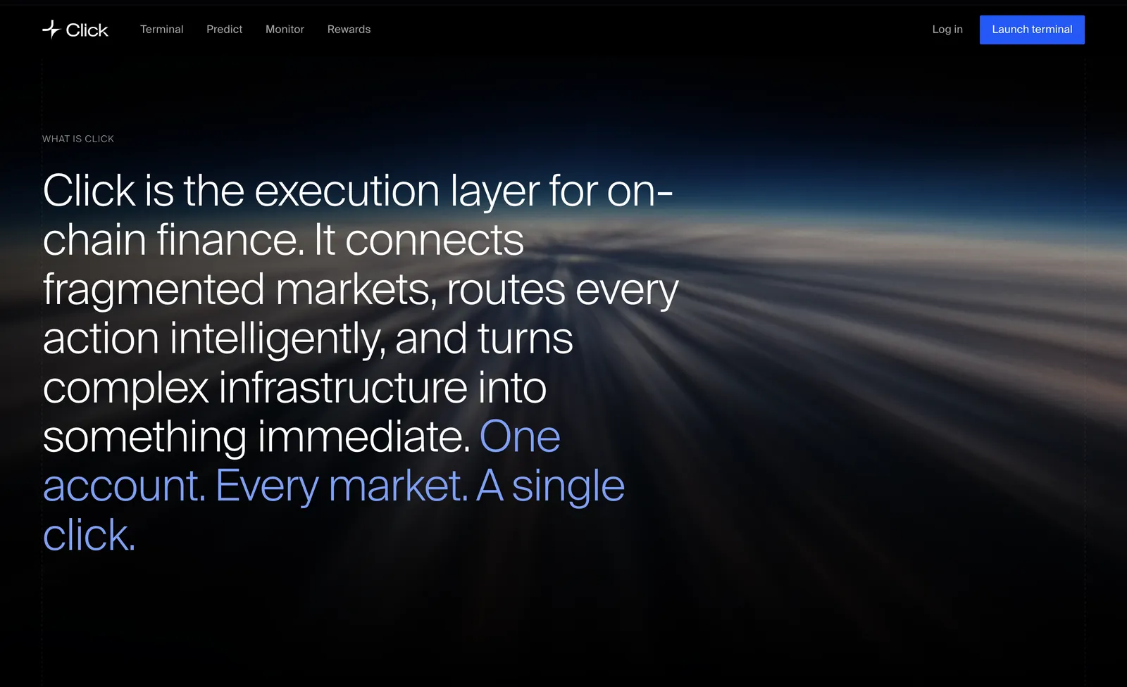 Click — The execution layer for on-chain finance