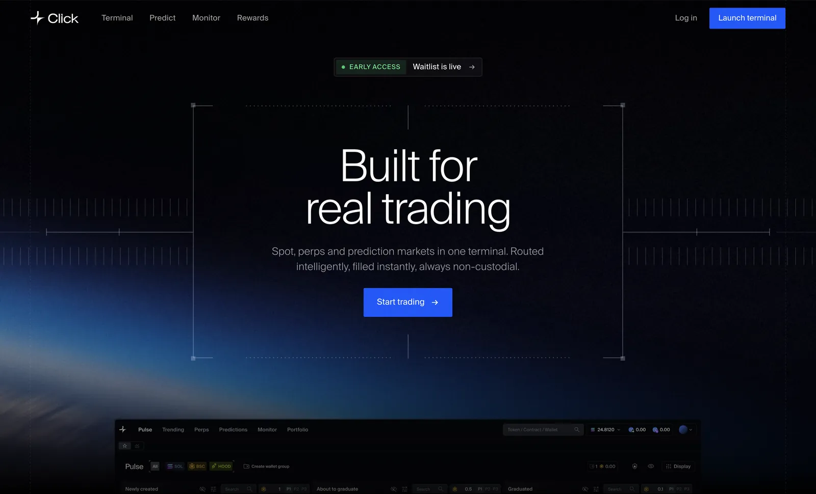Click — Built for real trading