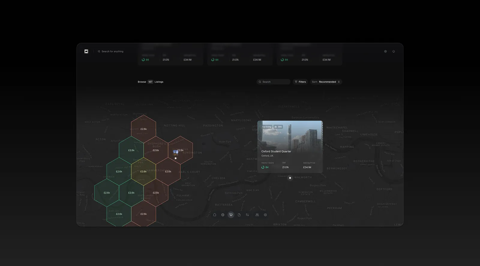 Valad — Portfolio map